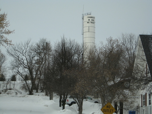 Chandler, MN: Watertower in Chandler, Minnesota