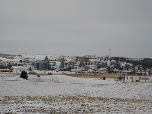 Chandler, MN: Chandler as seen from the top of a hill. Looking Northwest.