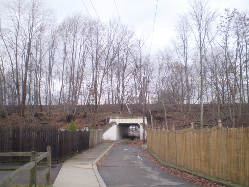 Wilkes-Barre, PA: Walkway underneath railroad tracks in South Wilkes-Barre