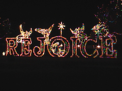 Yukon, OK: "Rejoice" display at Christmas in the Park in Yukon,OK