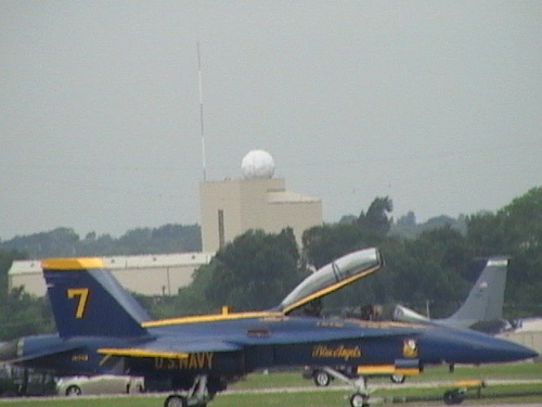 Midwest City, OK: One of the Blue Angels at Tinker AFB Airshow 2008