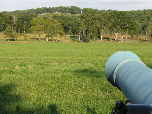 Gettysburg, PA: Confederate Gun Aiming at Little Roundtop