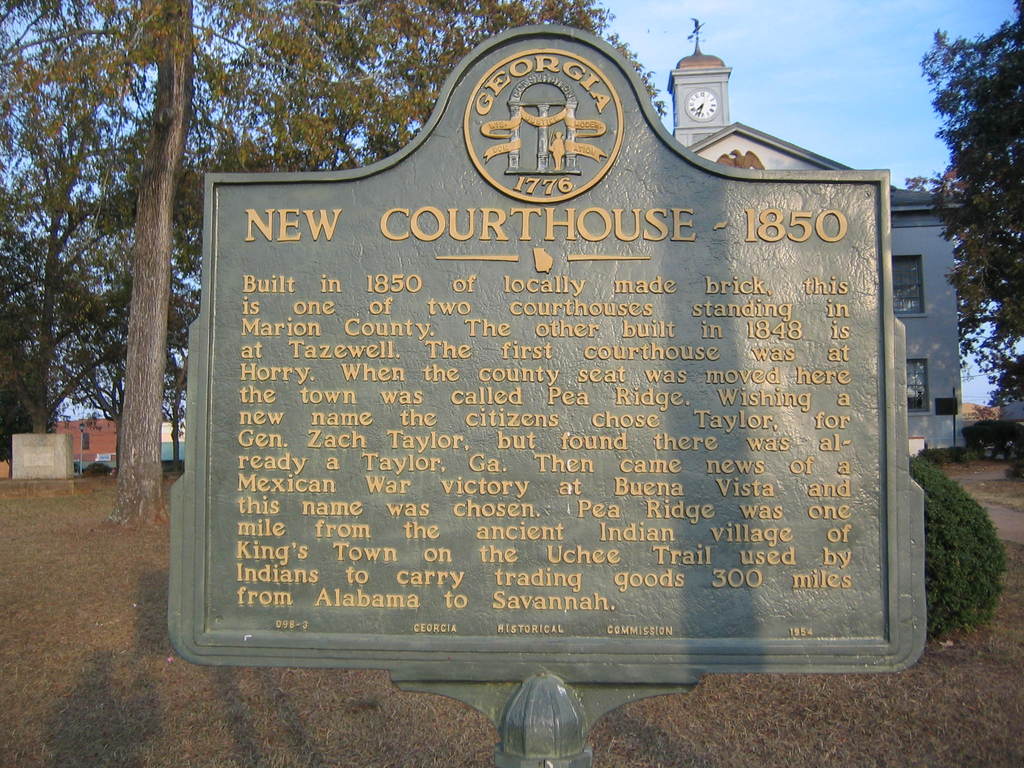 Buena Vista, GA: Historical Marker, Marion County Courthouse, Buena Vista, Ga