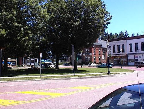 Franklinville, NY: Park Square looking up Chestnut St.