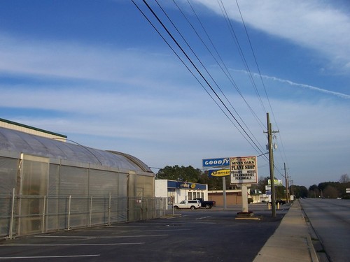 Seven Oaks, SC: Seven Oaks Plant Shop and a stretch of Saint Andrews Road, in the Seven Oaks unincorporated area of South Carolina.