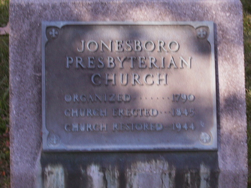 Jonesborough, TN: A church sign in Jonesborough