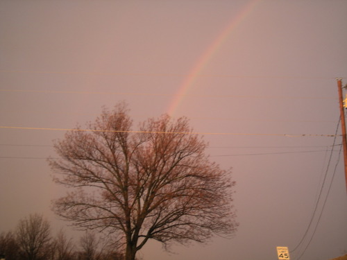 Chesapeake, OH: rainbow on top of greasy ridge