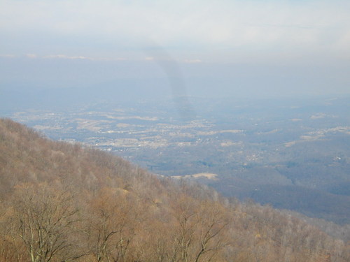 Caryville, TN: Caryville from atop the mountain 2/09