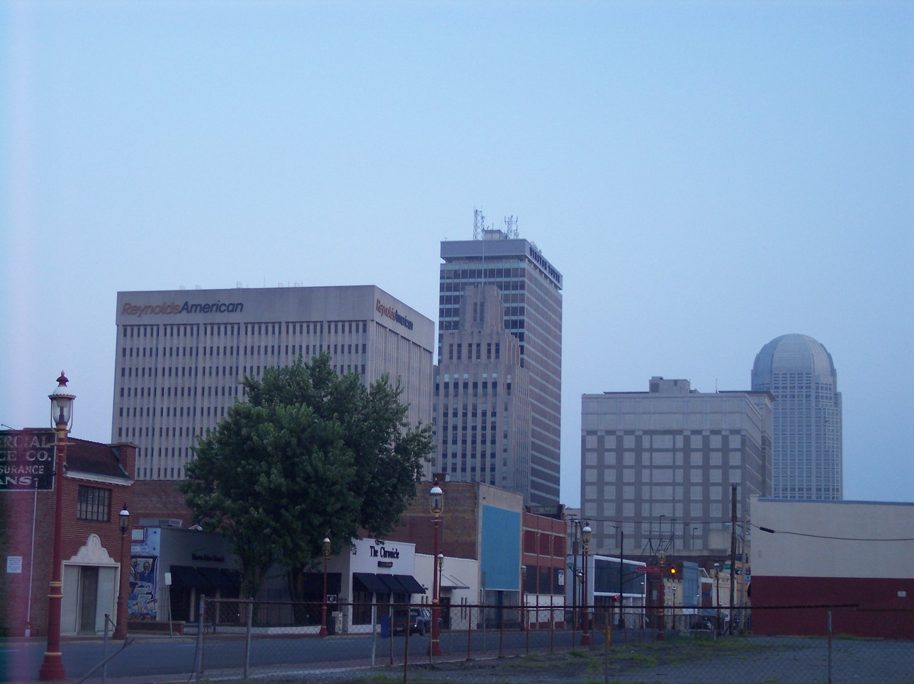 Winston-Salem, NC: looking southeast from 7th and liberty