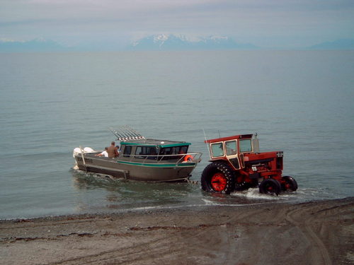Anchor Point, AK: boat launch at mouth of anchor river