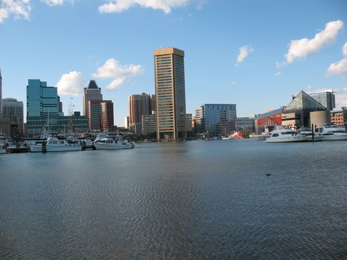 Baltimore, MD: Baltimore Inner harbor view from the Scince Center docking platform