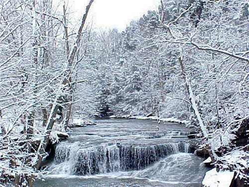 Jamestown, KY: Snowy Falls