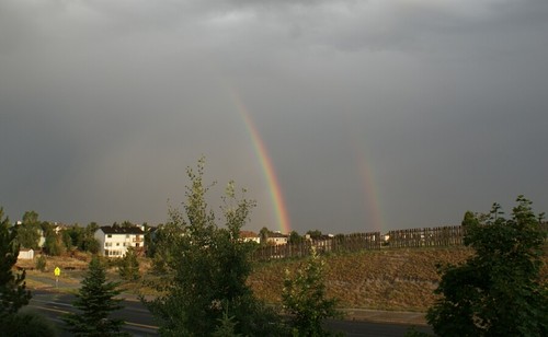 Colorado Springs, CO: Double Rainbow from Briargate