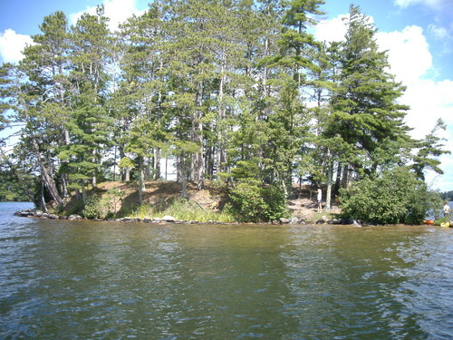 Minocqua, WI: Island known to locals as "beercan island"