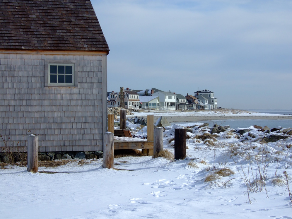 Hampton, NH: Fish House at North Hampton Beach Winter 09