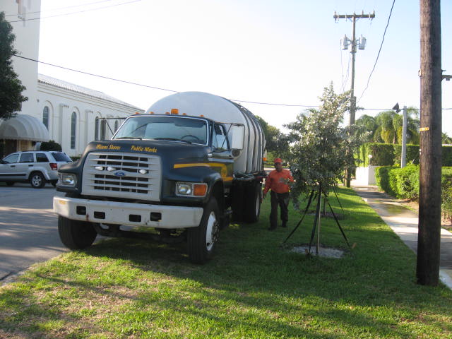 Miami Shores, FL: Keeping the trees wet.