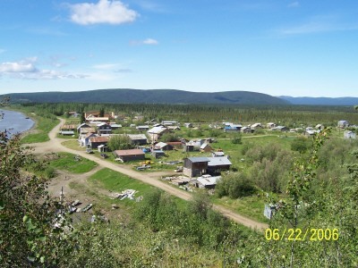 Nulato, AK: View from the tip of the grave hill
