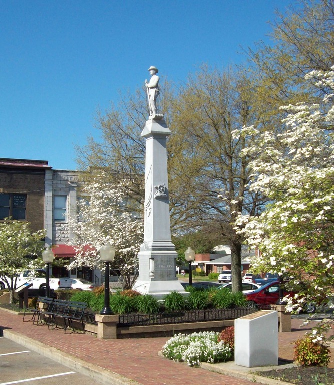 Mount Pleasant, TN: Mt. Pleaant Square in spring