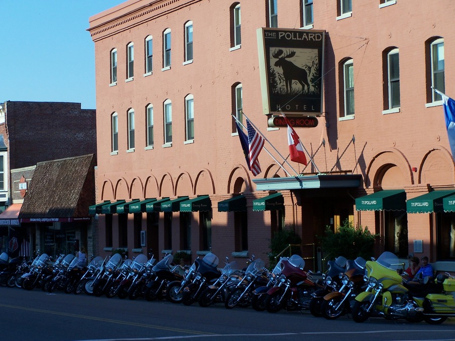 Red Lodge, MT: Harley Rodeo Weekend - Main Street in front of Pollard