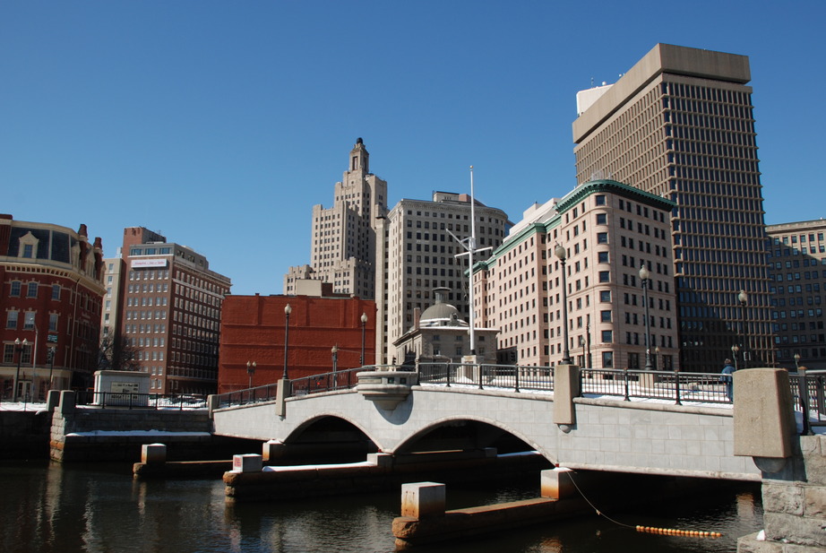 Providence, RI : PROVIDENCE, RI MEMORIAL BRIDGE, WITH PROVIDENCE SKY ...