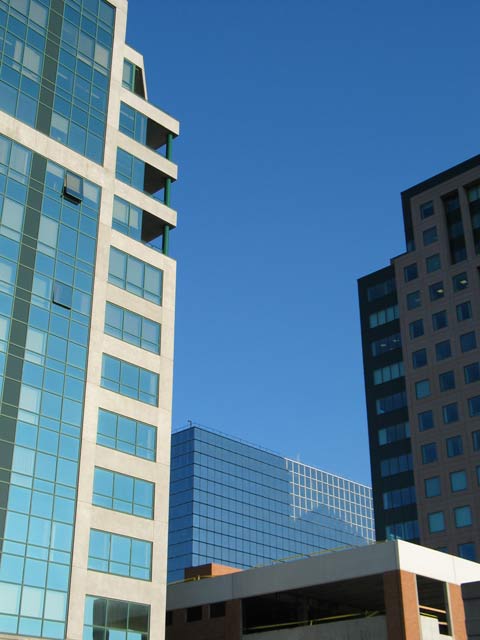 Buffalo, NY: Left to right: City Centre Condominiums, M&T Center, Key Tower North
