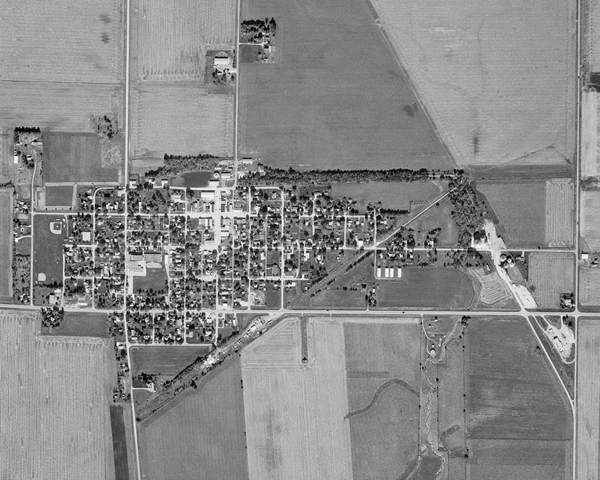 Lohrville, IA: Areal view of Lohrville Iowa