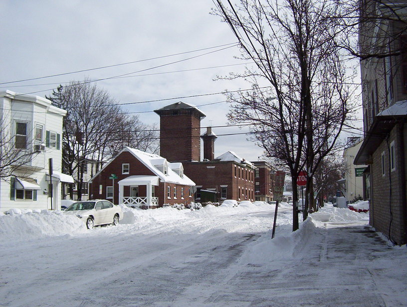 New Brunswick, NJ: Wyckoff and Morrell Streets after blizzard