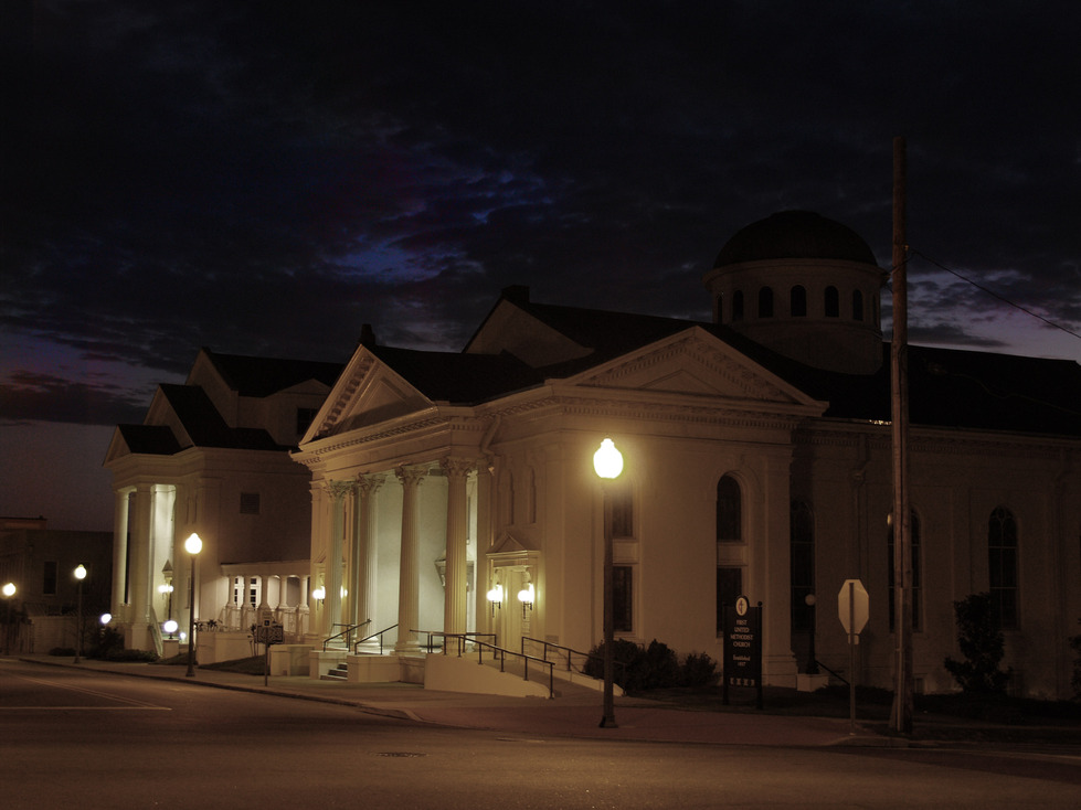 Opelika, AL: First United Methodist Night shot