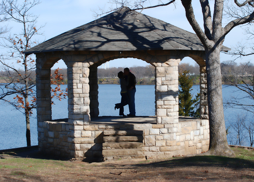 Topeka, KS: Our future wedding site at the Old Stone Gazebo