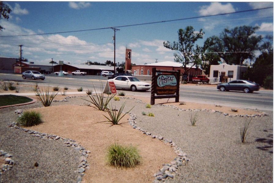 Bernalillo, NM: A photo of old rt 66 in front of visitor center