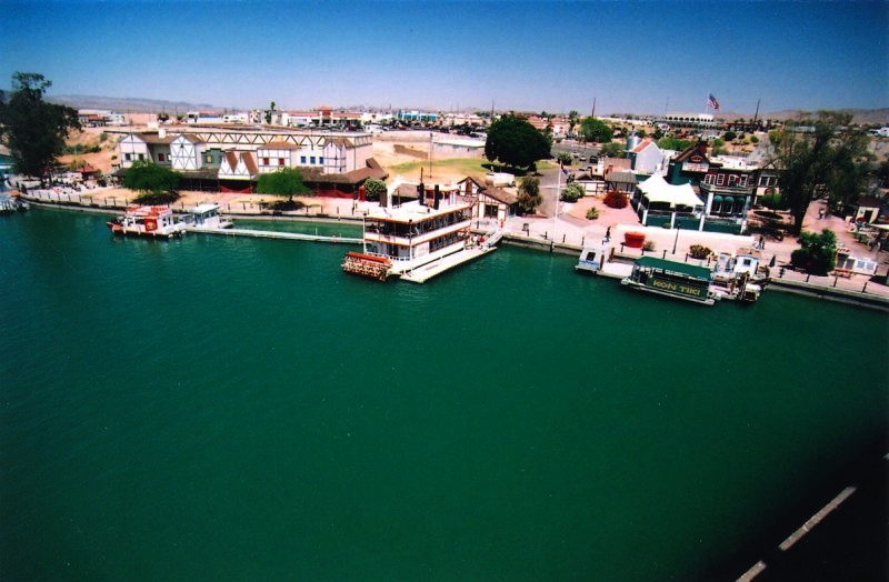 Lake Havasu City, AZ: From the London Bridge facing SW