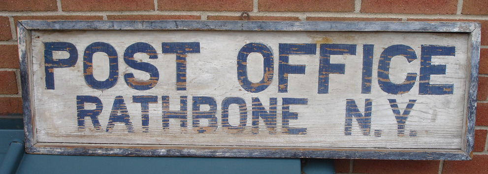 Rathbone, NY: Old Post Office Sign