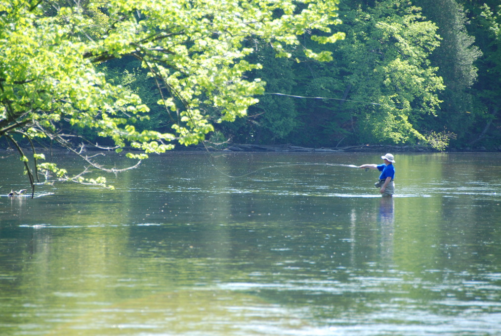 Belding, MI: Fishing the Flat River, Belding, Michigan