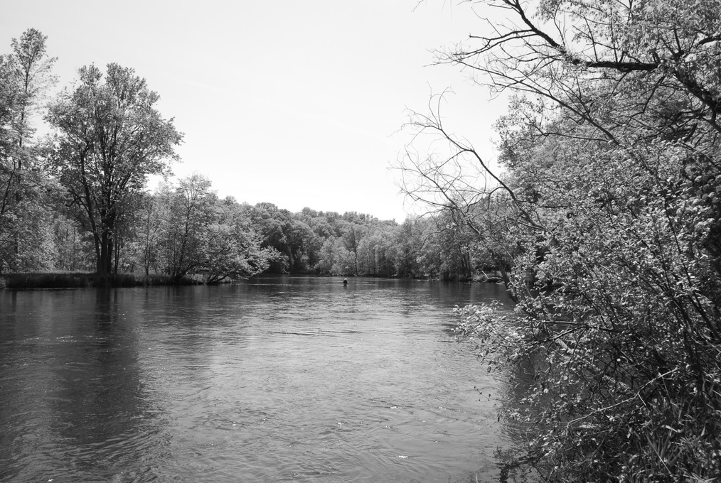 Belding, MI: Alone on the Flat River, Belding, Michigan