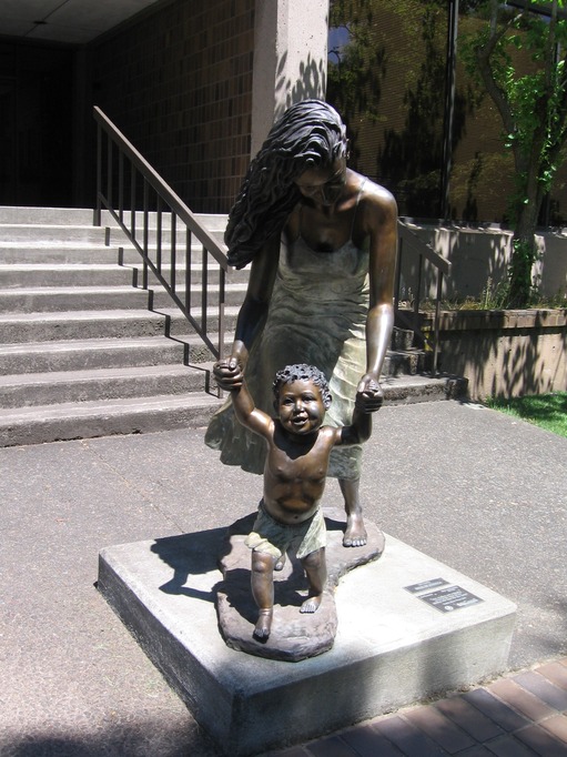 Lake Oswego, OR: First Steps /Sculpture in downtown Lake Oswego, or.