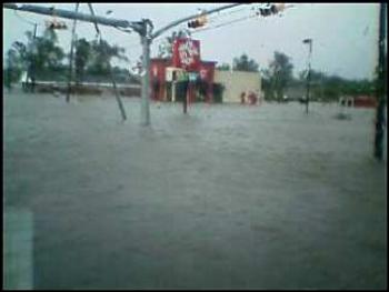 Bridge City, TX: bridge city during hurricane ike in 2008 texas avenue