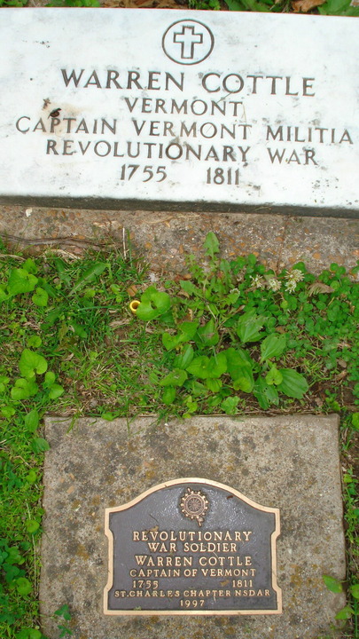 Cottleville, MO: Revolutionary War Hero Warren Cottle that came to MO in 1799-settled Cottleville