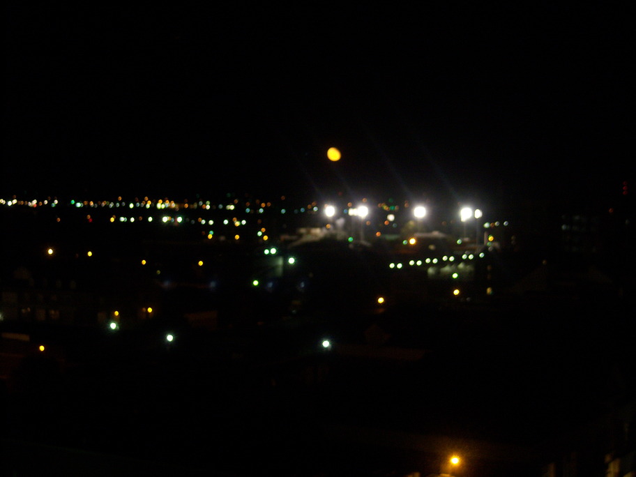 Stillwater, OK: T. Boone Picken Stadium w/ a full moon over it! Go Pokes!