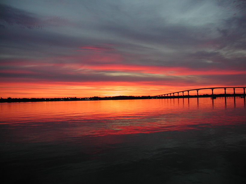 California, MD: Route 4 Bridge at Solomon's Island at Sunrise - California, MD view