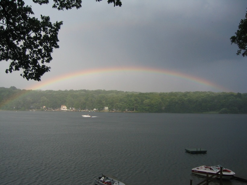 Coventry Lake, CT: Rainbow over Coventry Lake