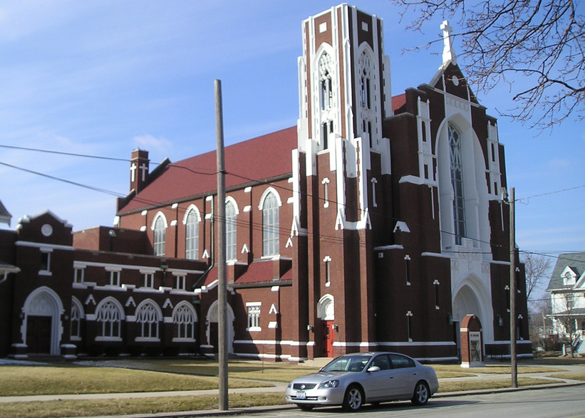 Galesburg, IL: First Lutheran Church on N. Seminary St. in Galesburg, IL