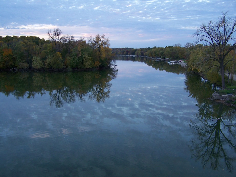 Janesville, WI: Rock River from the Memorial Bridge