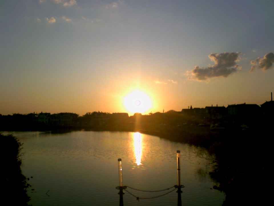 Bradley Beach, NJ: SUNSET OVER FLETCHER LAKE