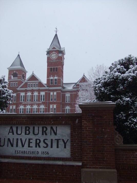 Auburn, AL: Samford Hall, Auburn University, Auburn, AL ... winter storm 3-1-2009
