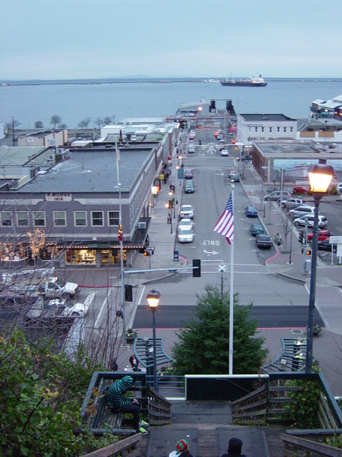 Port Angeles, WA: Downtown from Cherry Hill Dec 2008