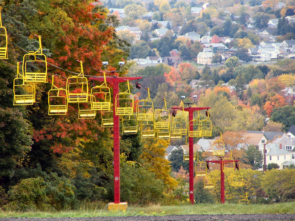 Utica, NY: View of Utica from top of Val Bialas ski area in the Fall