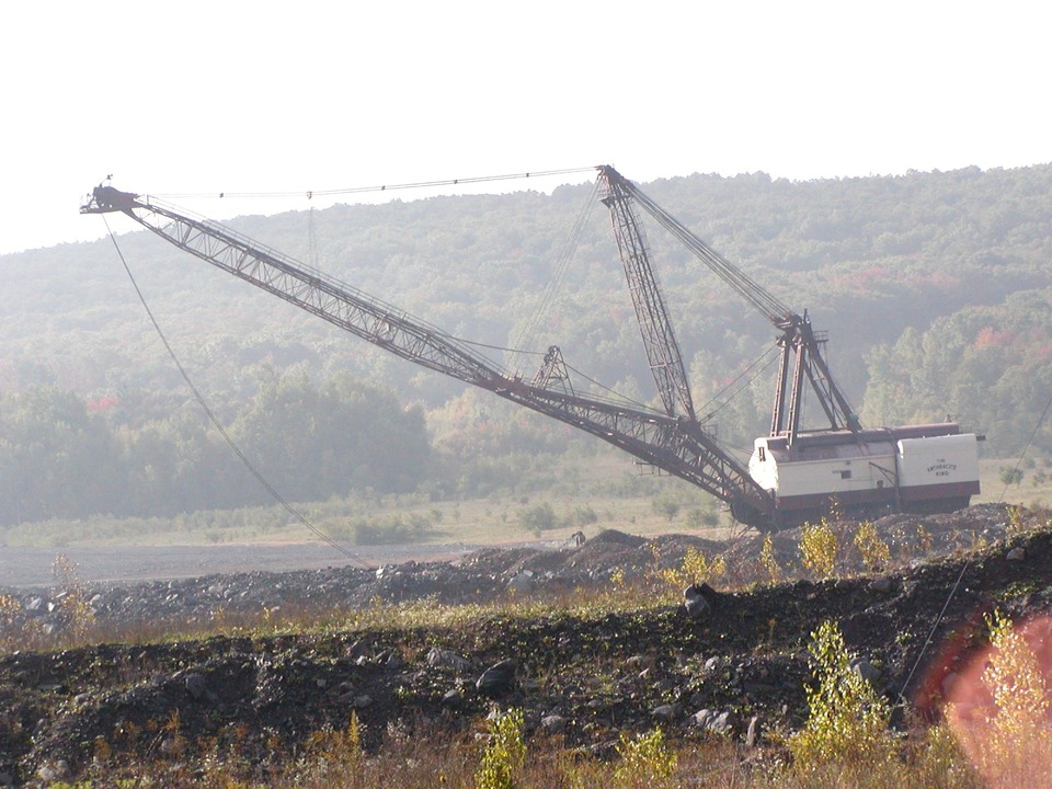 Freeland, PA: Picture of present day Strip coal mining, Freeland PA Area