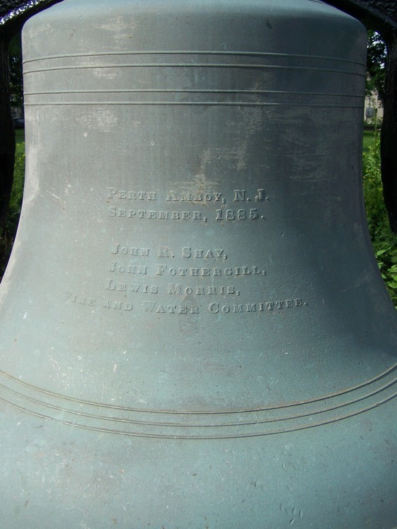 Perth Amboy, NJ fire & water committee bell, 1885 photo, picture
