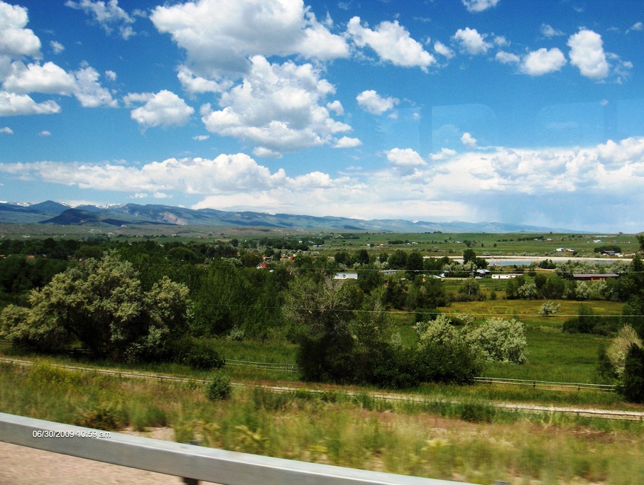 Lander, WY: View of Lander from Highway 789 southbound