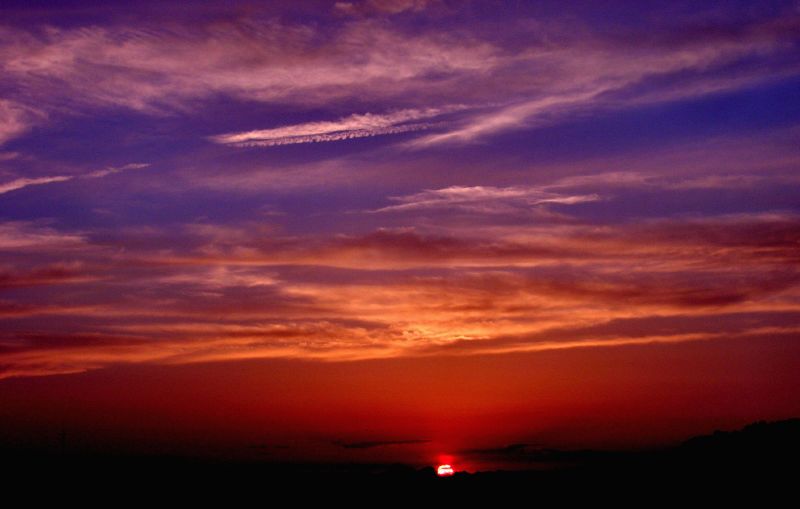 Ridgely, MD: sunset over Ridgely, Maryland